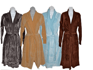Luxurious Organic Cotton Velour Bath Robes by Nine Space