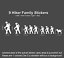 9x Hiker Family Decal stickers Mom Dad Hiking Stick Camping car laptop window