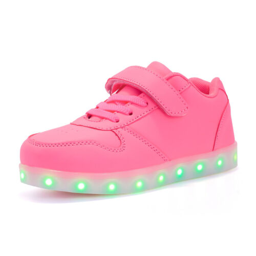 Boys Girls Kids Led Light Up Shoes Luminous Flashing Trainers Sneakers Gift Size