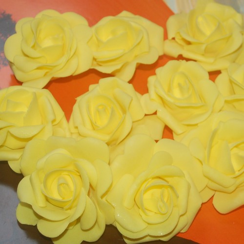 Espuma 8-25 rosas 6-8cm moosgummirosen foamrosen Rose Flowers rosas rosas cabezas