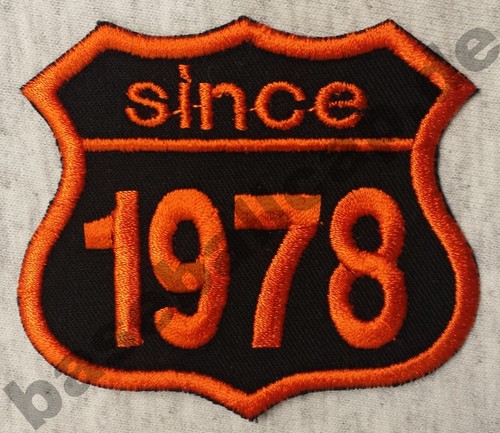 Patch Aufnäher Jahreszahl since 1978 Biker Hot Rod Custom
