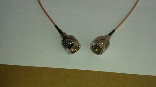 US MADE RG-316 PL259 UHF male to PL259 male RF Pigtail Coax Jumper Cable 25 ft