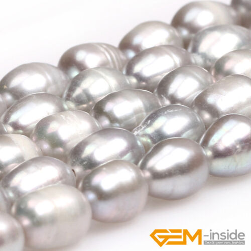 Cultured 5-6mm Freshwater Pearl Olivary Rice Beads For Jewelry Making 15/" Strand