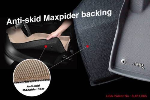 3D MAXpider 2011-2014 Chevrolet Cruze Kagu 1st Row Carbon Fiber Floor Mat Black 