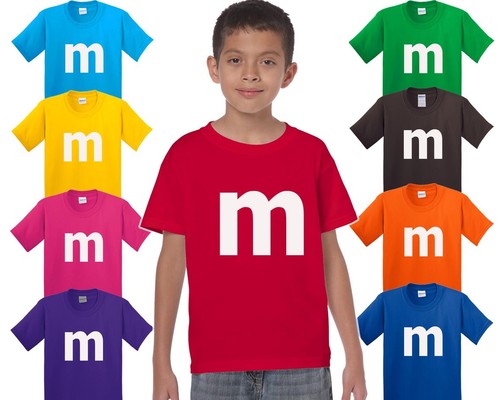 M candy T-shirt Halloween Costume cosplay chocolate family trick or treat Shirts