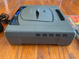 Sega Saturn gray HST-3210 Japanese model 1 console system + 2 games working