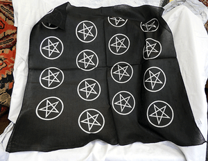 BNIB Bandana Cotton Pentagram Design Printed Scarf