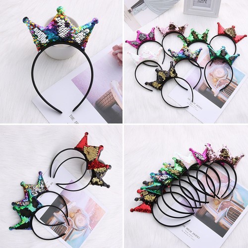Glitter Mermaid Girls Crown Hairband Cosplay Costume Party Dress Hair Accessorie
