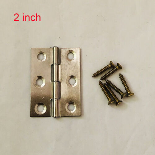 2pcs Silver Stainless Steel Butt Hinge 1.5/2/2.5/3/4 inch Cabinet Door Furniture 