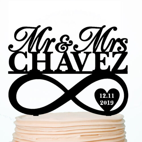 Personalized Name Infinity Wedding Cake Topper Custom Toppers Love Sign Decor