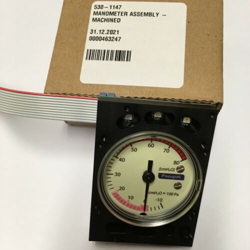 5 X Pneupac Manómetro Manómetro 530-1148 mecanizada 80 cmH2O oxígeno suizo