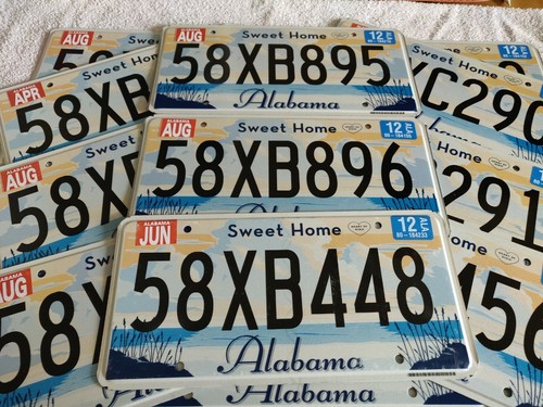 Alabama Sweet Home Flat x 1 Used Condition USA American License Number Plate