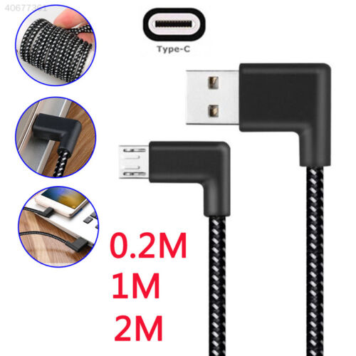 Geflochten USB Typ-C Rechter Winkel Plug Power Daten kabel Adapter Kable