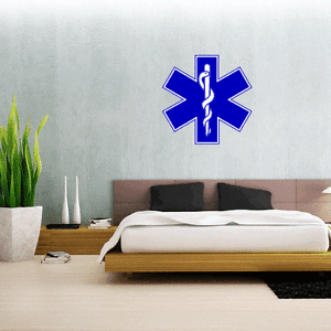 Star Of Life Medical Ems Emt Wall Decal Large Vinyl Sticker 23/" x 23/"