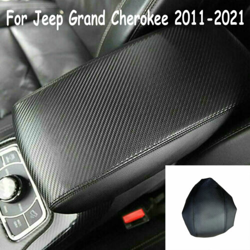For 2011-21 Jeep Grand Cherokee Carbon Fiber Center Console Armrest Pad Cover