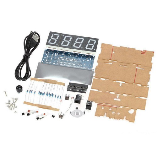 DIY Electronic Clock LED Micro controller Kit Digital Clock Time Control Light