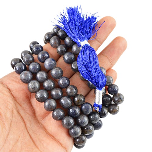 TOP FINEST 554.80 CTS NATURAL UNHEATED RICH BLUE TANZANITE 108 BEADS NECKLACE