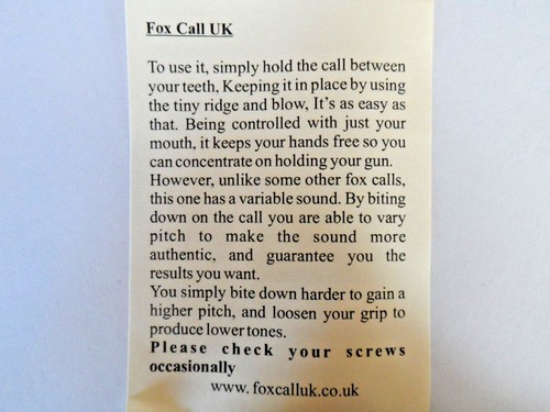 FOX CALL PREDATOR CALL FOX SHOOTING