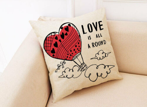 18" Valentine's Day Throw Pillow Cover Festival Anniversary Wedding Cushion Case 