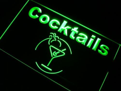 Cocktails Bar Bière Vin Neon Light Sign cave bar boisson enseigne au néon