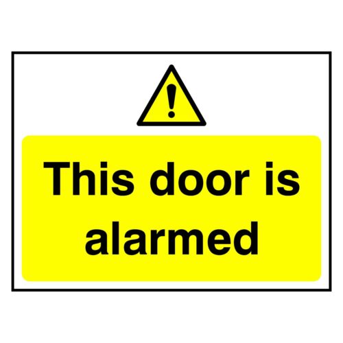 This Door Is Alarmed Sticker All Sizes Warning Sticker Building Security