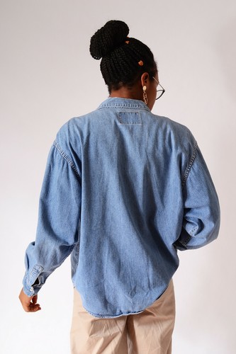 S XXL M XL Vintage mujeres Wrangler Denim Camisas XS L