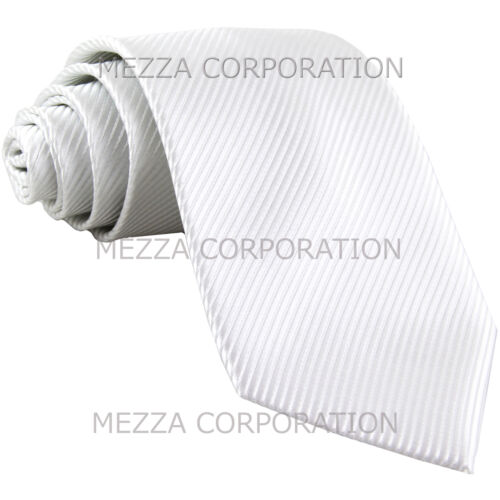 Details about   New polyester formal Vesuvio Napoli stripes neck tie wedding prom party White 