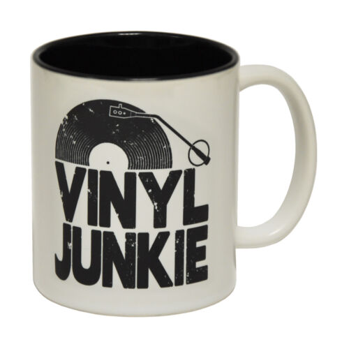 Vinyl Junkie Tea Novelty Deejay DJ Collector Record MUG cup birthday funny gift 