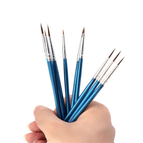 5/10 Pcs Point Tip Nylon Fiber Hair Line Drawing Pen Artist Paint Brush Cake