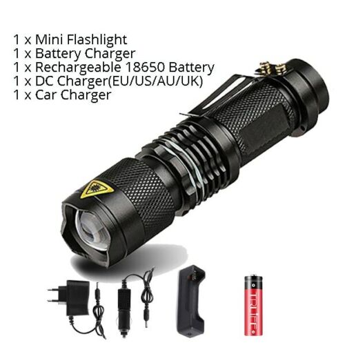 Torch 8000LM Zoom 5 Modes Lanterna Waterproof LED Flashlight Penlight L2 T6 Led 