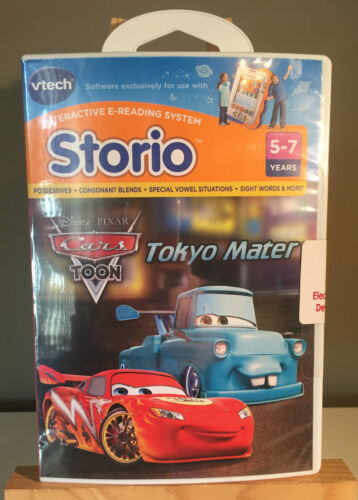 Disney Pixar Vtech Storio Touch Learning System Game Cars Toon Tokyo Mater