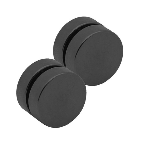 1 Paar Magnetische Fake Plugs Ohrstecker Ohne Ohrloch Rund Tunnel 6 8 10 12 mm