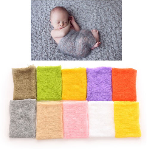 1PC Newborn Baby Boy Girl Mohair Wrap Knit Photography Prop Baby Photo TOCAA Hn
