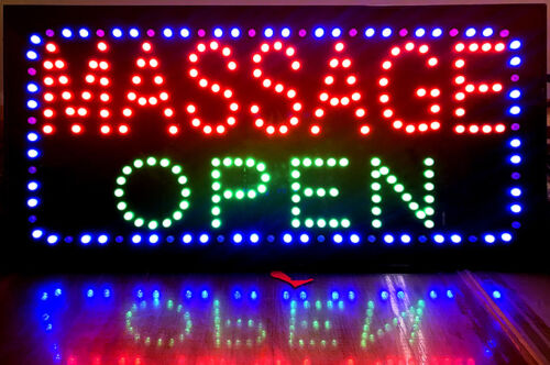 Massage LED Big Size 60x30cm Massage Open Signs 24hr ShipOut OZ power plug