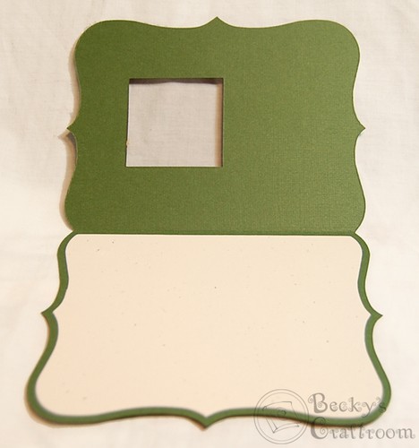 A2 Ivy Green Window Bracket Card Die Cuts with Bracket Frame 8 cards AccuCut