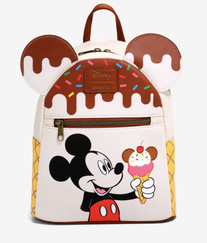 Loungefly Disney Mickey Mouse Ice Cream Mini Backpack Exclusive NWT