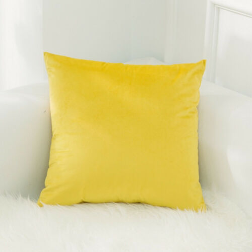 Solid Luxury Velvet Pillow Case Soft Decorative Car Sofa Cushion Cover New 