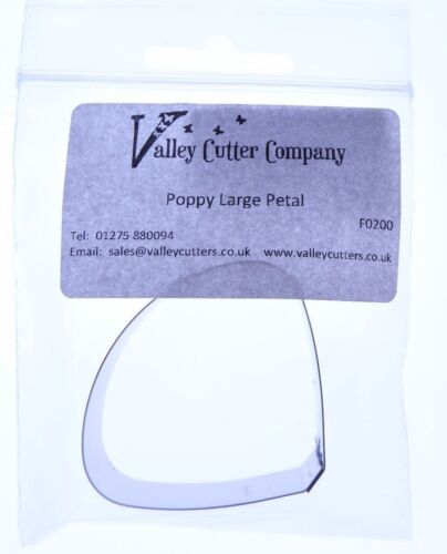 Poppy Petal Sugarcraft Cutter 51x43 mm by Valley Cutter Company Cake large