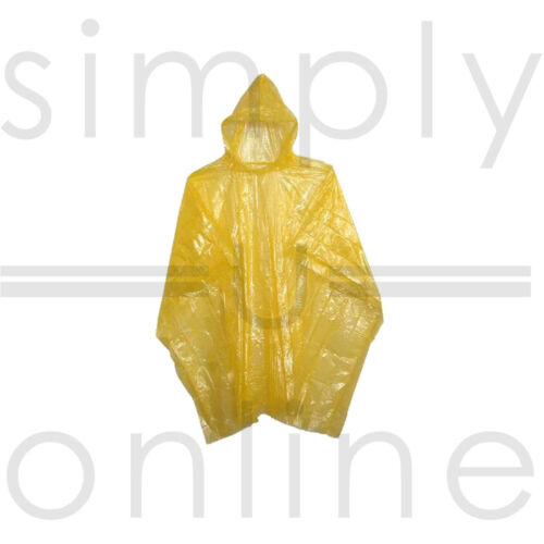20 X Emergency Rain Ponchos Waterproof Disposable Festivals Camping Events etc 