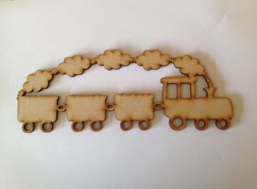 Trains,5 x Wooden craft shapes.