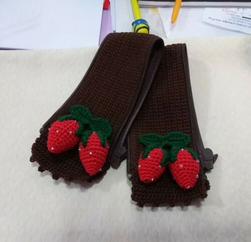 Handle Cover Crochet Handmade for LV SPEEDY 25 3035 ALMA GORGEOUS  Dark Brown 