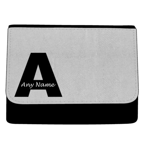 PERSONALISED ANY LETTER WITH NAME PRINT LADIES FAUX LEATHER PURSE GIFT 