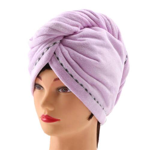 Microfiber Towel Quick Dry Hair Magic Drying Turban Wrap Hat Cap Bathing Shower 