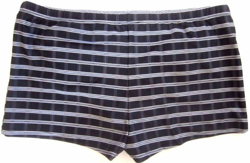 5-6 Naturana Herren Badehose kastenform black//white kariert XL-XXL