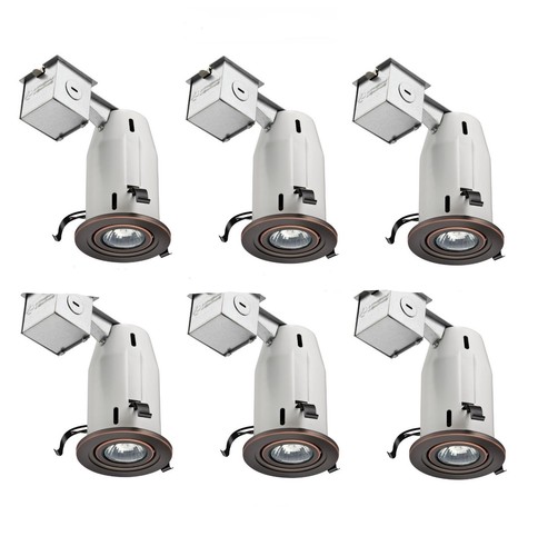 6 PACK Lithonia Recessed Lighting 3/" Oil Rubbed Bronze Gimbals LK3GORB