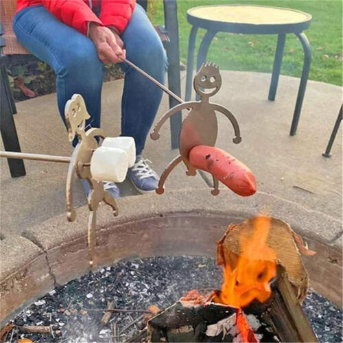 Details about  / 1PCS BBQ Roasting Stick Skewer Fork Hot Dog Boy/& Marshmallow Girl Campfire