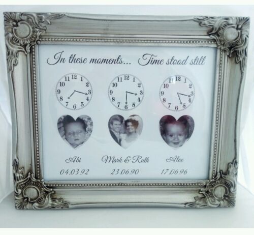 Personalised When time stood still family/wedding/birth print only unique gift. 