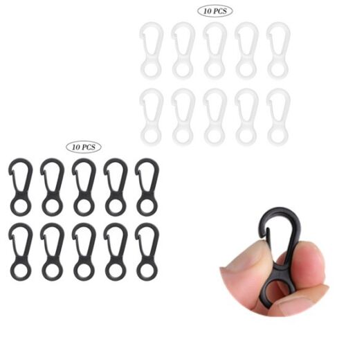 10 Pcs Plastic Small Flag Pole Snap Clips Hooks Easy to Attach Flag to Flagpole
