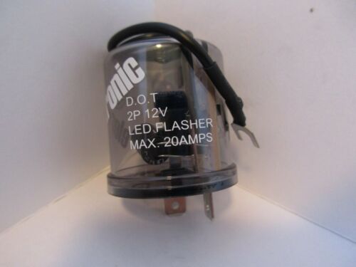 TURN SIGNAL FLASHER SWITCH LED 12Volt TWO TERMINAL UNIVERSAL HOT ROD #90650 