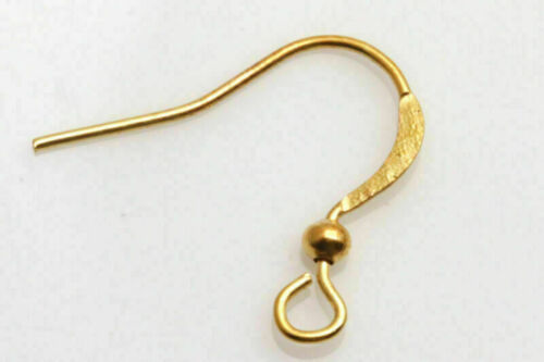 Earring Parts  X French Hook Findings Wire Hooks Brass Silver Gold Plated 100pcs 